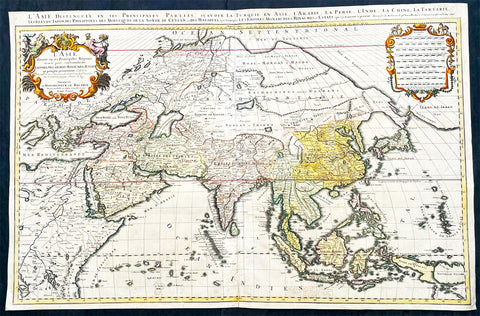 1696 Alexis Hubert Jaillot Large Antique Map of Asia - Saudi Arabia to Australia