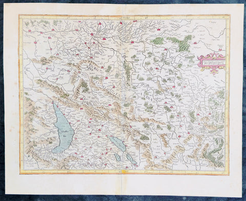 1628 Gerard Mercator Antique Map the Franche Comte de Bourgogne Region of France