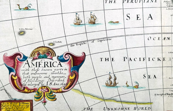 大型作品　西洋古地図　1676年 J. Speed「Lyncolne」 大型作品 西洋古地図 1676年 J. Speed「Lyncolne」