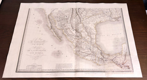 1820 Pierre Francois Tardieu Large Rare Antique Map of Texas, Mexico - Southern Sheet