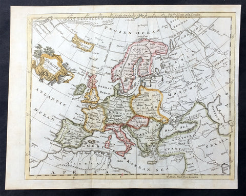 1754 Thomas Jefferys Old, Antique Map of Europe - Large Poland