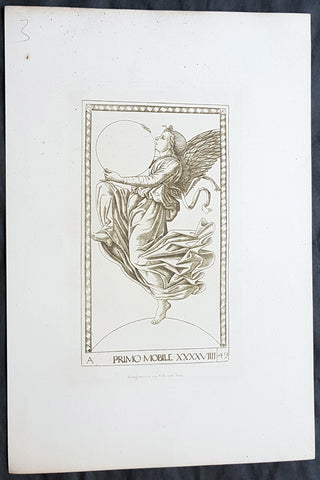 1870 Charles Amand-Durand after Johann Ladenspelder Antique Print #49 Tarot Card