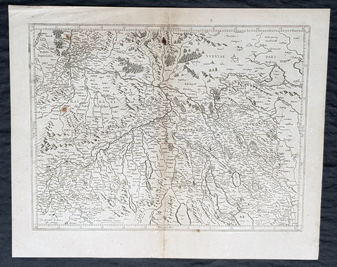 1628 Gerard Mercator & Henricus Hondius Antique Map Canton of Zurich Switzerland