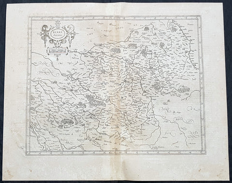1628 Gerard Mercator Antique Map of the Berry Province of central France