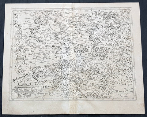 1628 Gerard Mercator Antique Map the Southern Lorraine Region of France