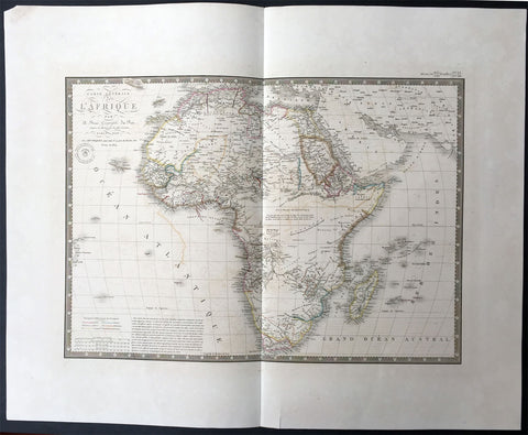 1834 Brue Large Antique Map of Africa