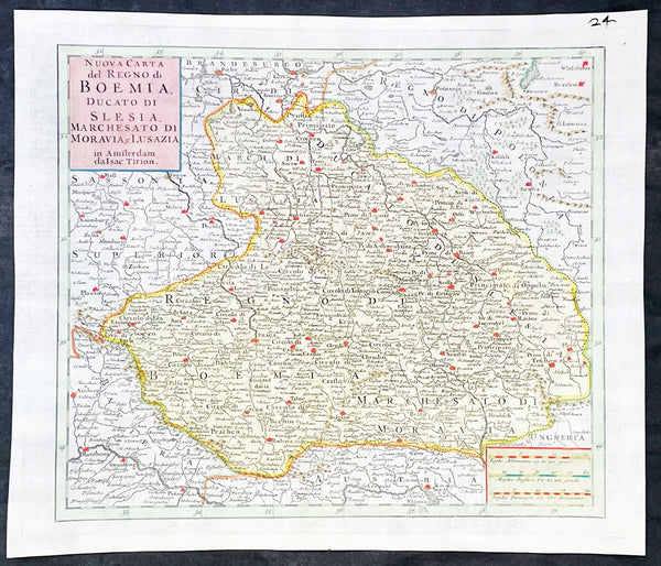 1740 Isaac Tirion Antique Map of Bohemia, Silesia, Moravia - Germany, –  Classical Images
