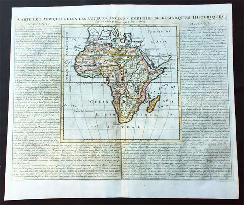 1719 Chatelain Large Old, Antique Map of Africa