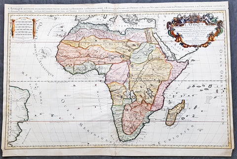 1674 Alex Jaillot Large Antique 1st edition Map of Africa - L  Afrique Divisee