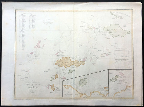 1771 Dalrymple Large Antique Map Philippines, Mindanao Sulu Arc Basilan Boobooan