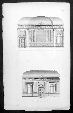 1757 Abraham Swan Large Antique Print of 18th century Architect Design