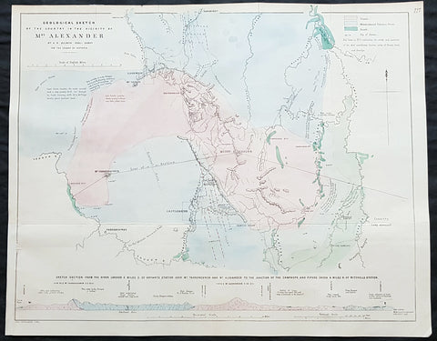 1854 Arrowsmith & Selwyn Rare Antique Goldfields Map Mt Alexander & Castlemaine, Victoria