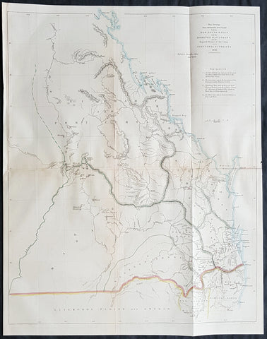 1858 John Arrowsmith Rare, Important Map of Queensland & NSW, Moreton Bay Colony