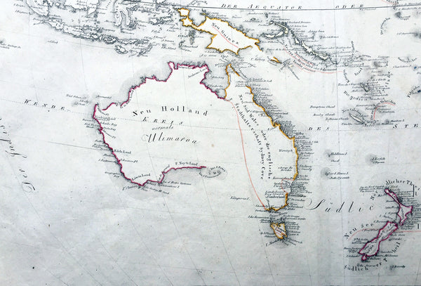 1815 Swoboda & Hartl Antique Early Map of New Holland Australia, Ulimaroa Scarce