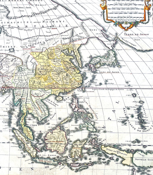 1696 Alexis Hubert Jaillot Large Antique Map of Asia - Saudi Arabia to Australia