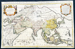 1696 Alexis Hubert Jaillot Large Antique Map of Asia - Saudi