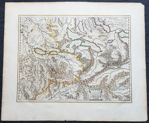 1659 Joan Blaeu Antique Map of The Cantons of Aargau & Zurich, Switzerland