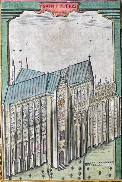 1676 John Speed Antique Map of County of Midlesex Views London & Westminster