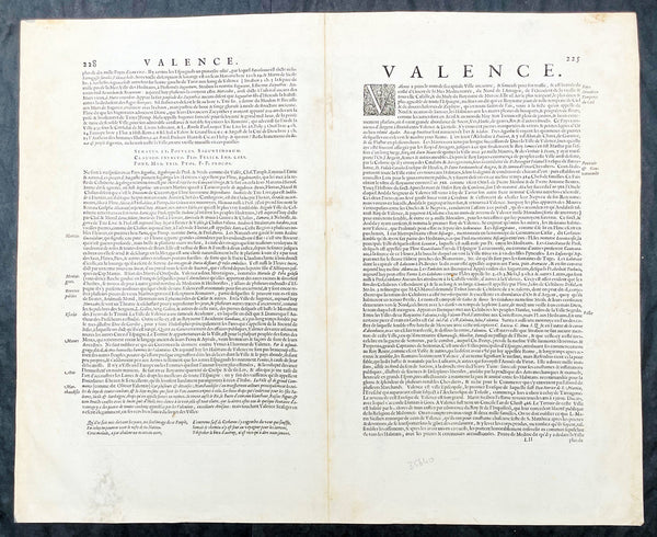 1628 Henricus Hondius Antique Map Valencia Region of Spain & Mediterranean Sea