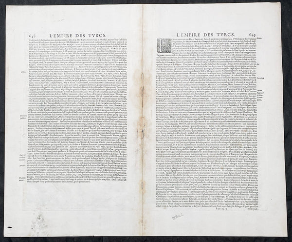 1628 Henricus Hondius Antique Map Ottoman Empire Saudi Arabia to Southern Europe