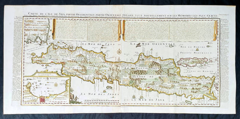 1719 Henri Chatelain Large Antique Map of Java Indonesia - EIC Dutch East Indies