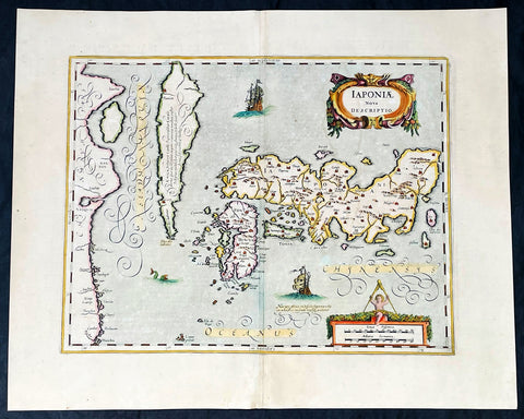 1652 Jansson Antique Map of Japan - Korea as an Island, China - Beautiful