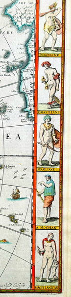 1626 (1676) John Speed Antique Map of America - Beautiful Condition