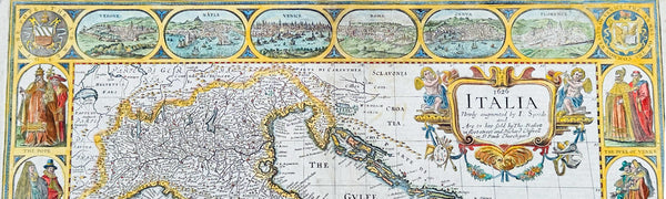 1626 (1676) John Speed Antique Map Italy Sardinia, Corsica, Sicily - Rare state
