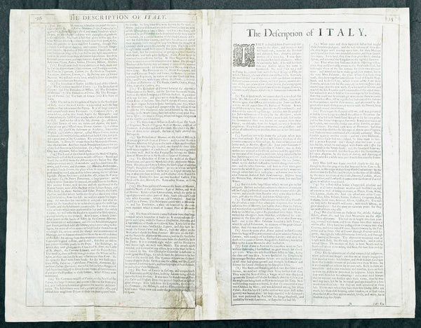 1626 (1676) John Speed Antique Map Italy Sardinia, Corsica, Sicily - Rare state