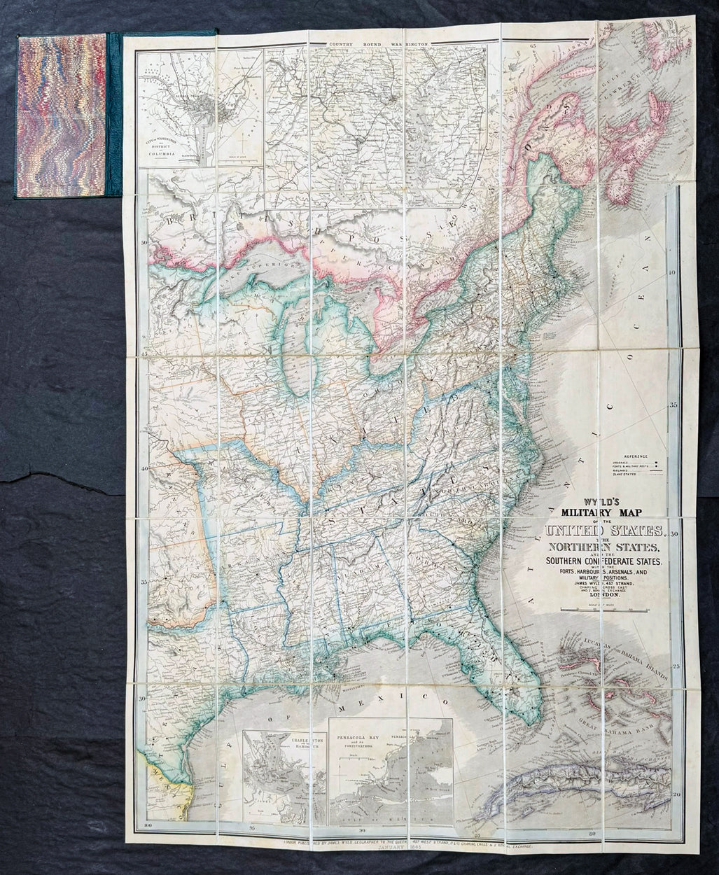 1863 Civil War Military Map Of The Southern States By History In Your - Foto 12