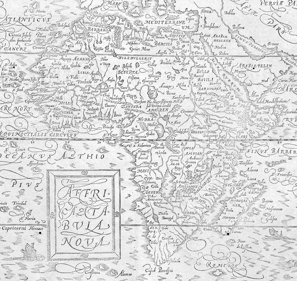 1588 Sebastian Munster Antique Map of Africa