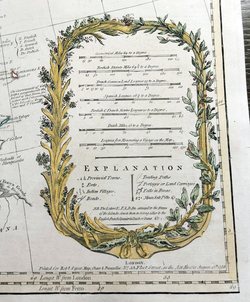 1786 (1794) Thomas Pownall & Sayer Large Revolutionary War Map North America