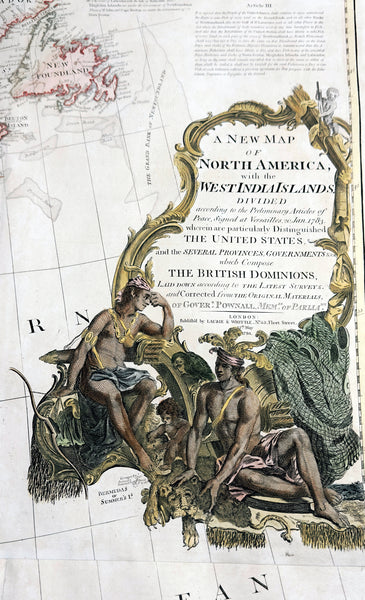 1786 (1794) Thomas Pownall & Sayer Large Revolutionary War Map North America