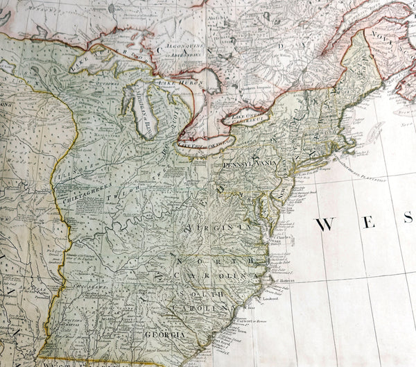 1786 (1794) Thomas Pownall & Sayer Large Revolutionary War Map North America