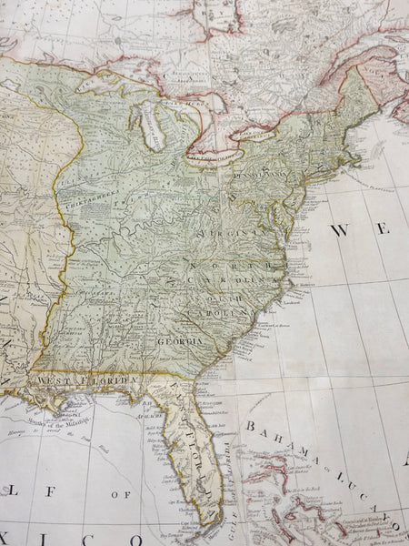 1786 (1794) Thomas Pownall & Sayer Large Revolutionary War Map North America