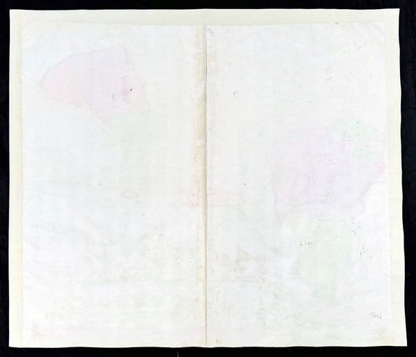 1730 Georg Seutter Antique Map of New England & New York City - Rare 2nd State