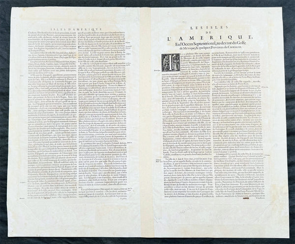 1639 Jan Jansson Antique Map of North America, Gulf of Mexico, Caribbean