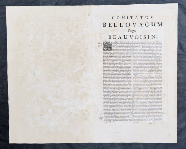 1638 Gerard Mercator & Henricus Hondius Antique Map of Beauvais Region, France