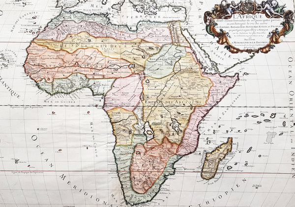 1674 Alex Jaillot Large Antique 1st edition Map of Africa - L  Afrique Divisee