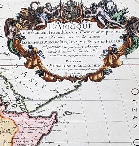 1674 Alex Jaillot Large Antique 1st edition Map of Africa - L  Afrique Divisee