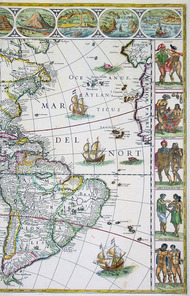1638 Joan Blaeu Antique Map of America - Americae nova Tabula