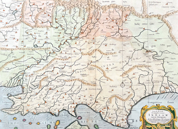 1695 Gerard Mercator Antique Ptolemy Map of India & Subcontinent