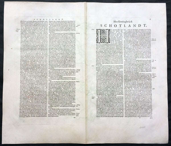 1646 Joan Blaeu Large Antique Map of Scotland - Scotia Regnum