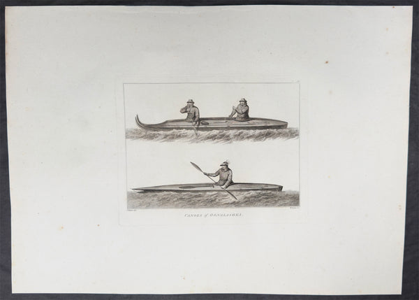 1784 James Cook & John Webber Antique 1st Edition 6 x Prints of Unalaska, Aleutian Is. Alaska, 1778