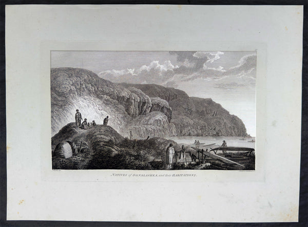 1784 James Cook & John Webber Antique 1st Edition 6 x Prints of Unalaska, Aleutian Is. Alaska, 1778