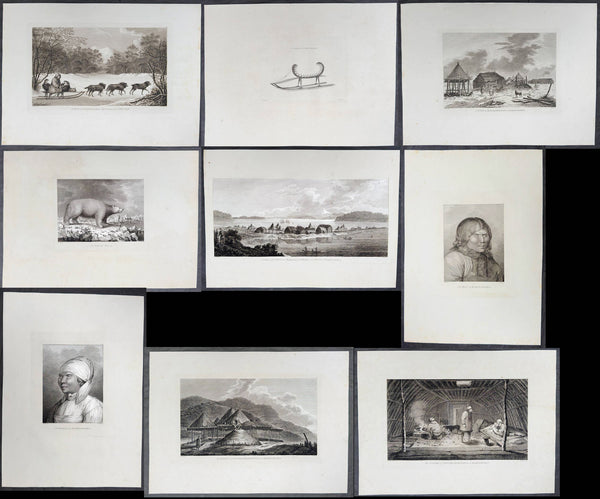 1784 James Cook 9 x Antique 1st Edition Prints of Petropavlovsk-Kamchatsky, Kamchatka Russia, 1779