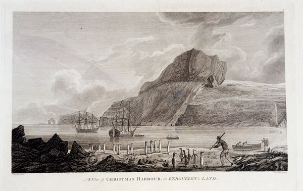 1784 James Cook & Webber Antique 1st edition Print Christmas Bay, Kerguelen Island in 1776 (Copy)
