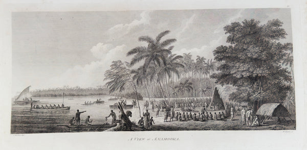 1784 Capt. Cook 17 x First Edition Antique Prints of The South Pacific - Cook Is. to Society Is. in 1777