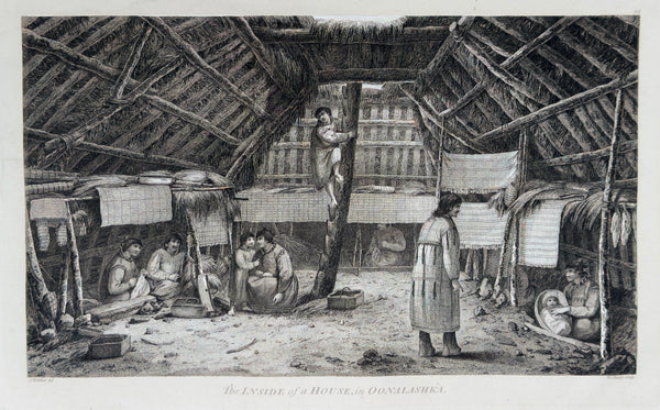 1784 James Cook & John Webber Antique 1st Edition 6 x Prints of Unalaska, Aleutian Is. Alaska, 1778