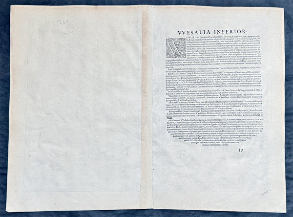 1574 Braun & Hogenberg Antique Map View of Wesel North Rhine-Westphalia, Germany